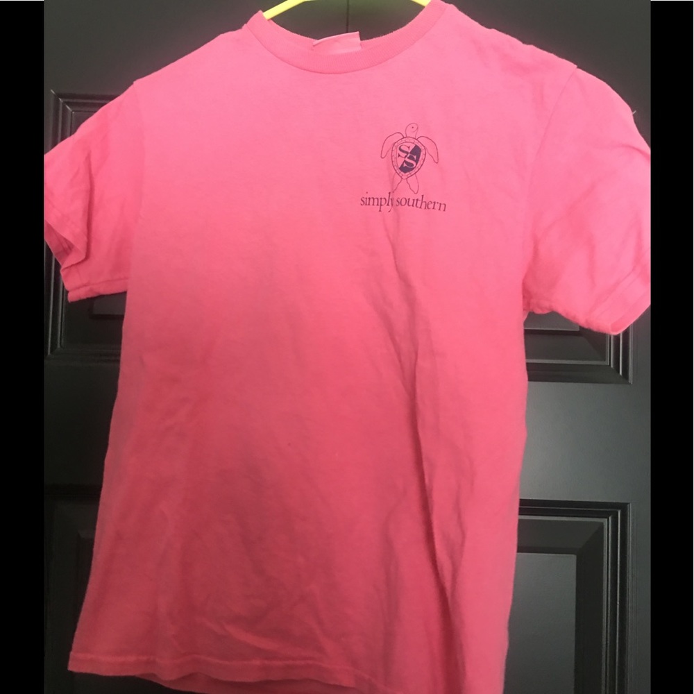 Girls pink Simply southern Tee